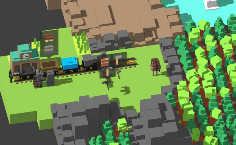 Unrailed Forest Gameplay