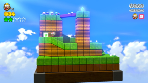 Super Mario 3D World 1-Toad Green Stars