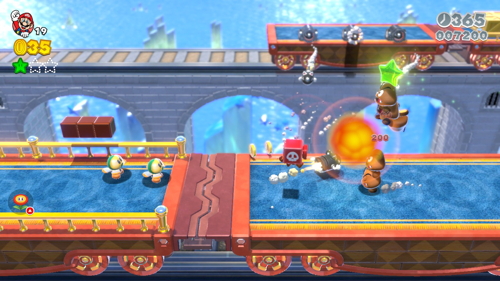 Super Mario 3D World 3-train Green Stars
