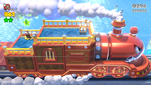 Super Mario 3D World 3-train Green Stars
