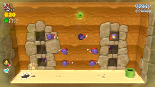 Super Mario 3D World 4-1 Green Stars