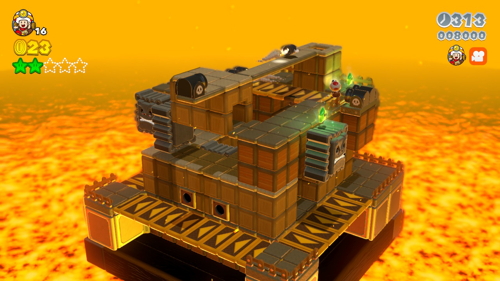 Super Mario 3D World Castle-Toad Green Stars