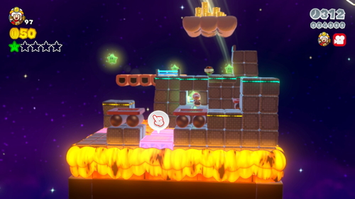 Super Mario 3D World Crown-Toad Green Stars