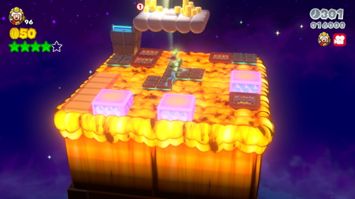Super Mario 3D World Crown-Toad Green Stars