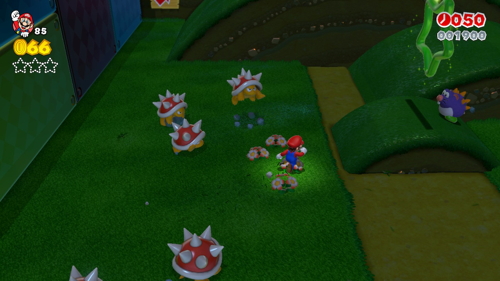 Super Mario 3D World Mushroom-1 Green Stars