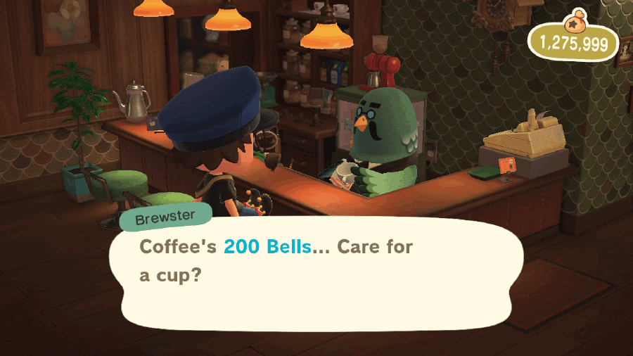 ACNH Brewster Coffee Effect