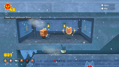 Bowser's Fury Crisp Climb Castle Cat Coins