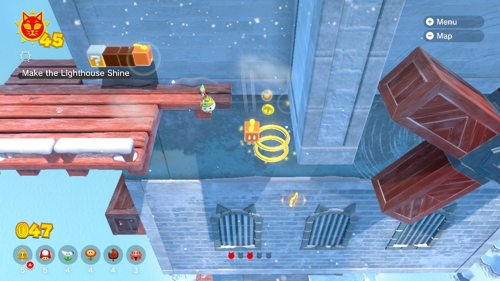 Bowser's Fury Crisp Climb Castle Cat Coins