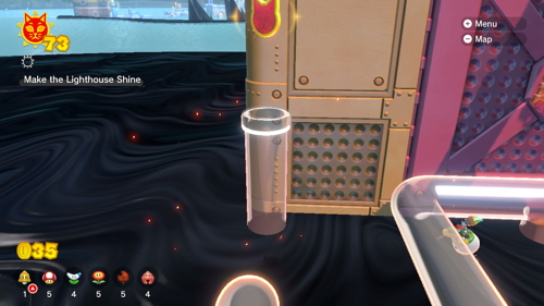 Bowser's Fury Pipe Path Tower Cat Coins