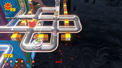 Bowser's Fury Pipe Path Tower Cat Coins