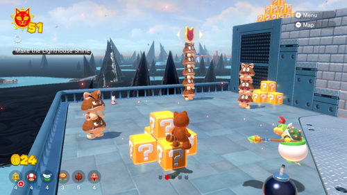 Bowser's Fury Roiling Roller Isle Cat Coins