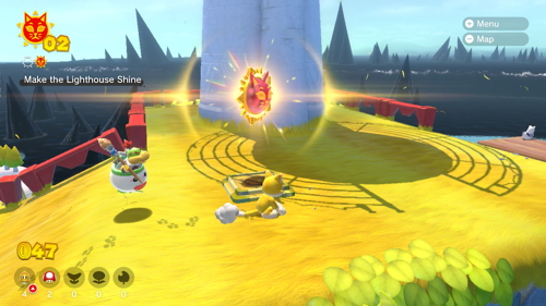 Bowser's Fury Scamper Shores Cat Shine