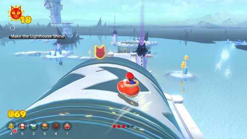 Bowser's Fury Slipskate Slope Cat Coins