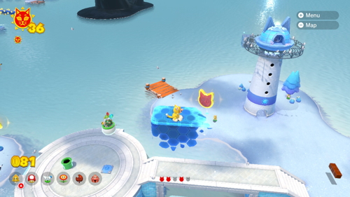 Bowser's Fury Trickity Tower Cat Coins