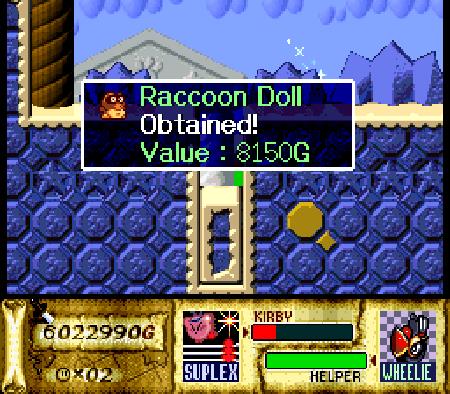 Kirby Super Star Raccoon Doll