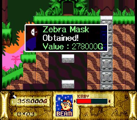 Kirby Super Star Zebra Mask
