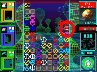 Meteos Row Bomb Item