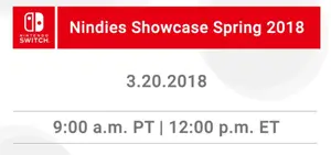 Nindie Showcase Coming March 20