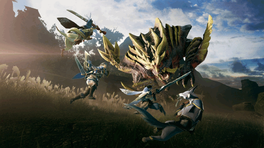 Monster Hunter Rise Loading Screen Splash Art