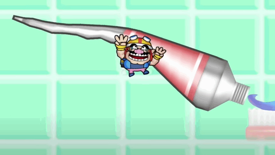 WarioWare Wario Toothpaste Minigame